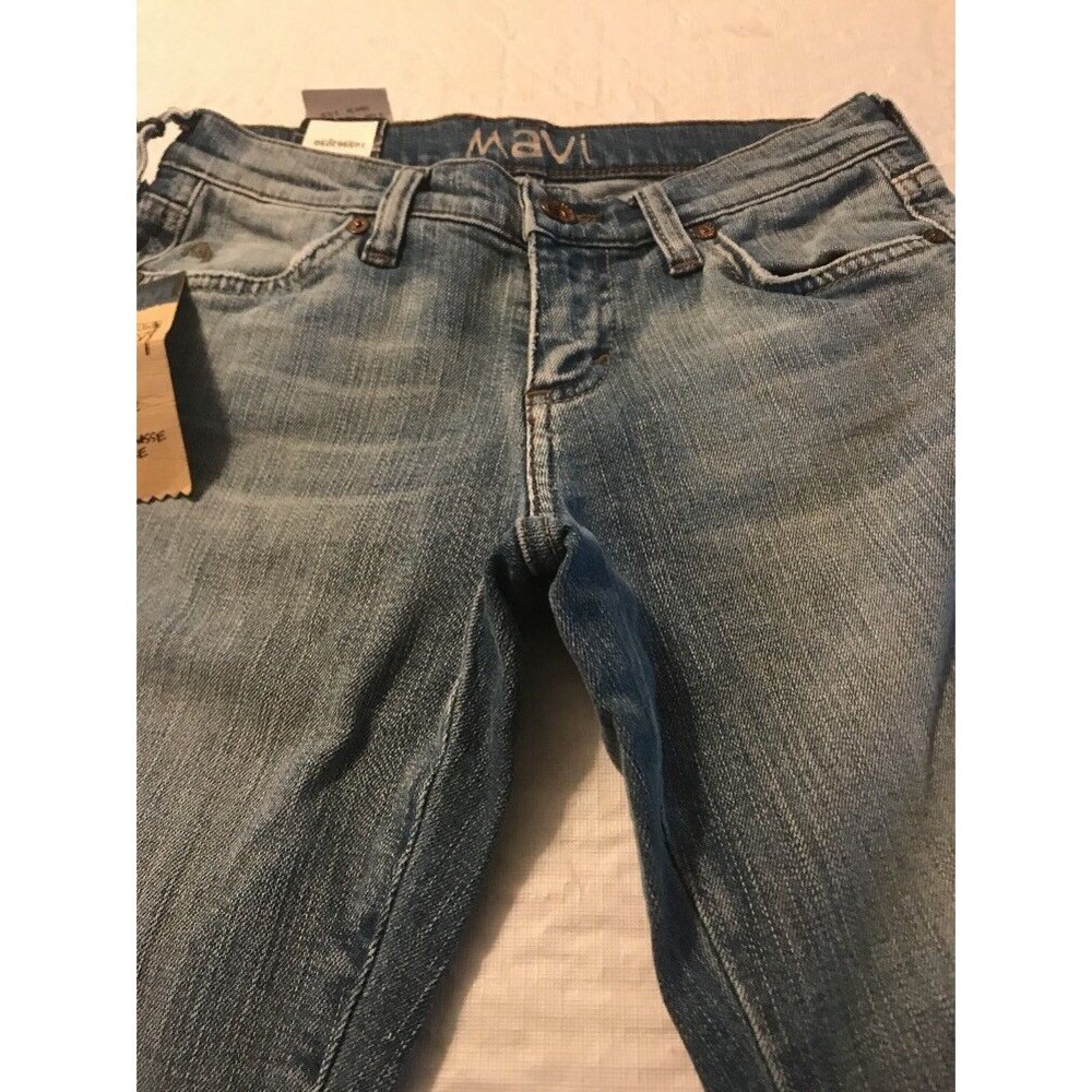 Mavi Women's Jeans Marie Super Low Flare Stretch Distressed Size 25 X 31 NWT - Picture 3 of 10